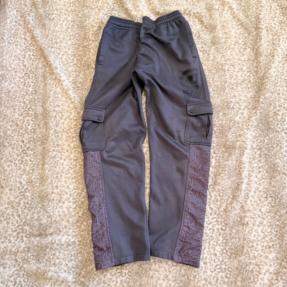 Ecko Function Grey Tech Cargo Track Pants Baggy Cyber Y2K Gorpcore Mens Size S